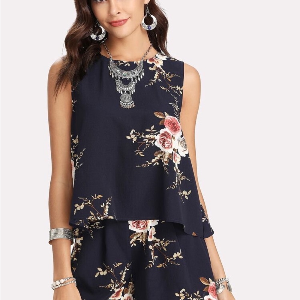 SHEIN Two Piece Floral Set